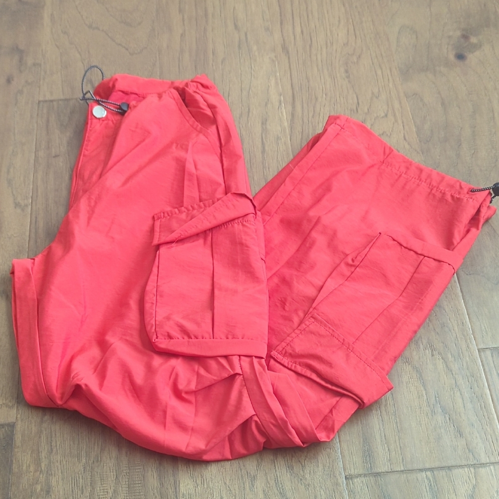 SHEIN Red Track Pants